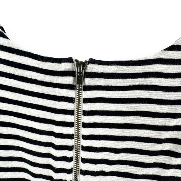 Madewell Zipline Striped Mini Dress Black/White Women's Size XS - Picture 7 of 10